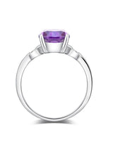 3.50ct Oval Cut Amethyst Engagement Ring, Available in 14kt or 18kt White, Yellow or Rose Gold