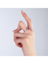 3.50ct Oval Cut Amethyst Engagement Ring, Available in 14kt or 18kt White, Yellow or Rose Gold
