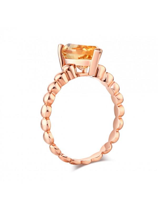 1.60ct Pear Cut Citrine Engagement Ring, Available in 14kt or 18kt Rose, Yellow or White Gold