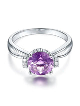 1.80ct Round Cut Amethyst Engagement Ring, Available in 14kt or 18kt White, Yellow or Rose Gold