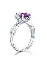 1.80ct Round Cut Amethyst Engagement Ring, Available in 14kt or 18kt White, Yellow or Rose Gold