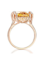 6.00ct Cushion Cut Luxury Citrine Dress Ring, Available in 14kt or 18kt Rose, Yellow or White Gold