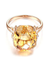 8.20ct Oval Cut Luxury Citrine Dress Ring, Available in 14kt or 18kt Rose, Yellow or White Gold