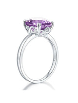 3.20ct Cushion Cut Amethyst Engagement Ring, Available in 14kt or 18kt White, Yellow or Rose Gold