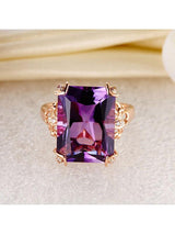 10.50ct Rose Gold, Cushion Cut Luxury Amethyst Dress Ring, Available in 14kt or 18kt Rose, Yellow or White Gold