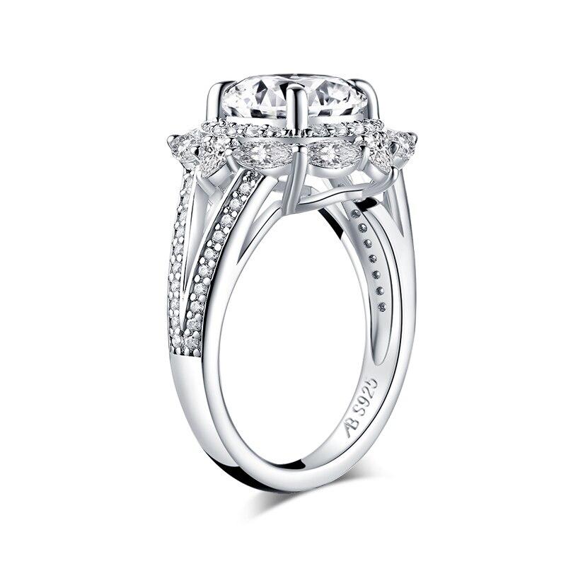 2.65ct Round Cut Diamond Halo Vintage Engagement Ring, 925 Silver