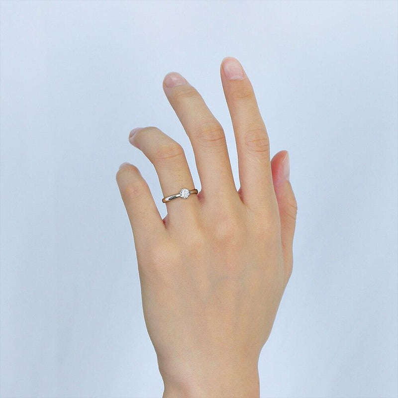 0.50ct Round Cut Moissanite, Classic Engagement Ring, Available in White Gold or Platinum