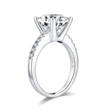 3.25ct Cushion Cut Diamond Engagement Ring, 925 Silver