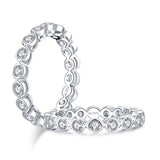 1.25ct Round Cut Diamond Wedding Band, Full Eternity Ring, 925 Sterling Silver
