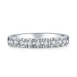 0.50ct Diamond Wedding Band, Half Eternity Ring, 925 Sterling Silver