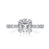 2.00ct Round Cut, Vintage Diamond Engagement Ring, 925 Silver