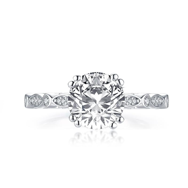 2.00ct Round Cut, Vintage Diamond Engagement Ring, 925 Silver
