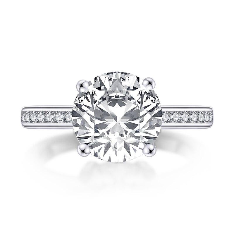 2.65ct Classic Brilliant Cut Diamond Engagement Ring, 925 Silver
