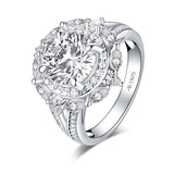 2.65ct Round Cut Diamond Halo Vintage Engagement Ring, 925 Silver