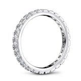 0.75ct Diamond Set Full Eternity Ring, 925 Sterling Silver