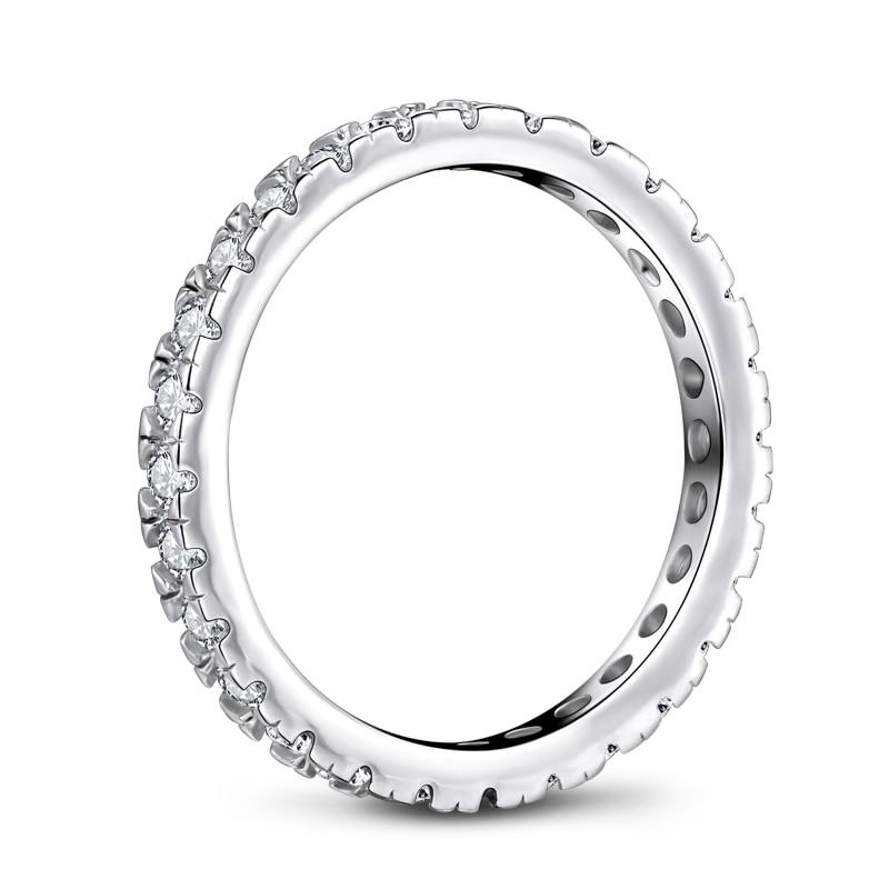 0.75ct Diamond Set Full Eternity Ring, 925 Sterling Silver