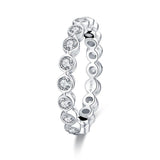1.25ct Round Cut Diamond Wedding Band, Full Eternity Ring, 925 Sterling Silver