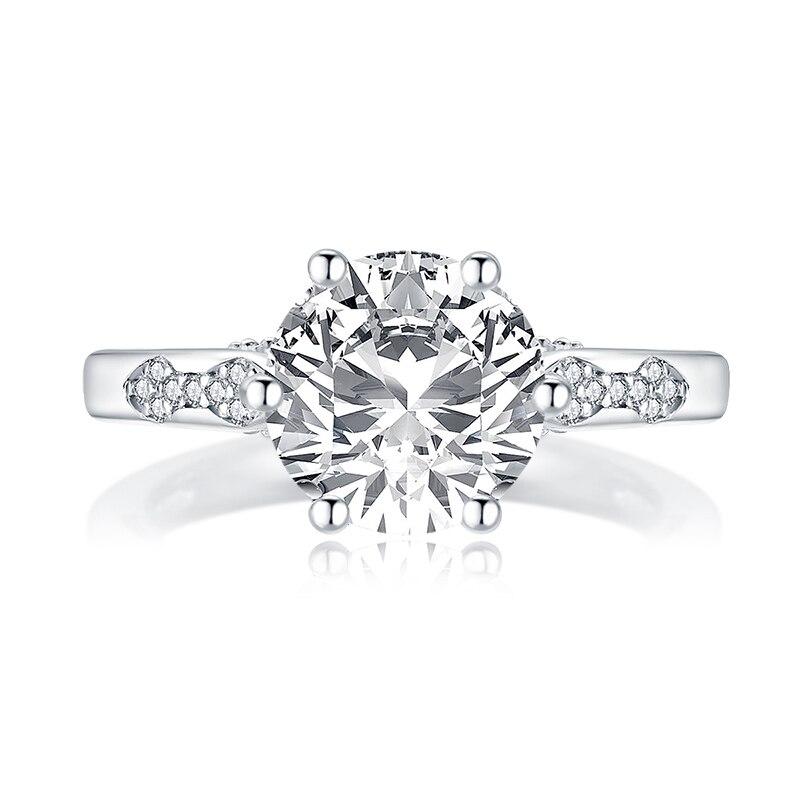 2.65ct Round Cut Diamond Engagement Ring, Vintage Design, 925 Silver