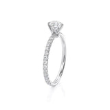 0.80ct Round Cut Moissanite Engagement Ring, 14Kt 585 White Gold