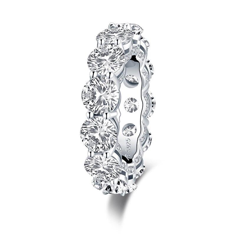 10.75ct Round Cut Diamond Wedding Band, Full Eternity Ring, 925 Sterling Silver