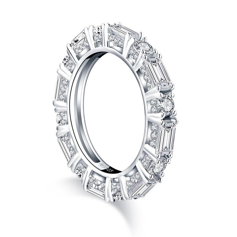 1.50ct Diamond Wedding Band, Full Eternity Ring, Different Shaped Diamonds, 925 Sterling Silver
