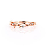 1.00ct Round Cut Moissanite Engagement Ring & Wedding Band Set, 14Kt 585 Rose Gold