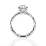 1.00ct Round Cut Moissanite Engagement Ring & Wedding Band Set, 14Kt 585 White Gold