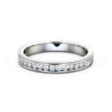Half Eternity Ring, Round Cut With Migrain Edge