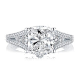 3.00ct Vintage Cushion Cut Diamond Engagement Ring, 925 Silver