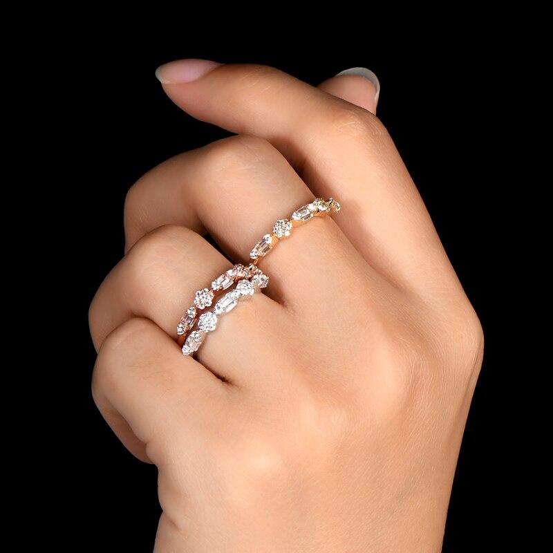 3 piece Eternity Band Set, Vintage Design Half Eternity Rings, 925 Sterling Silver