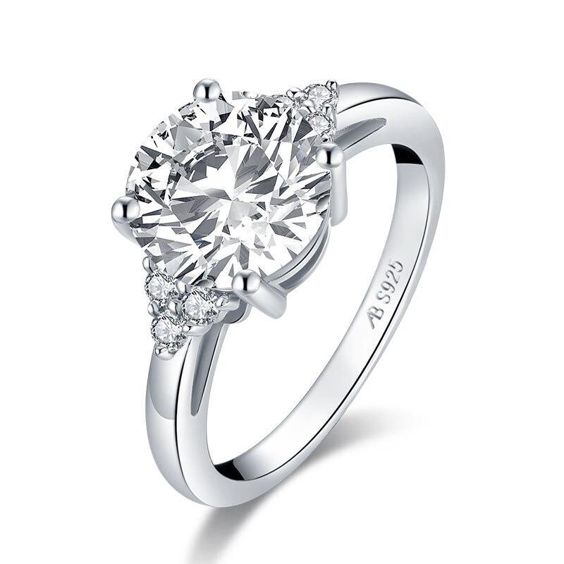 2.65ct Vintage Round Cut Diamond Engagement Ring, 925 Silver