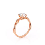 1.00ct Round Cut Moissanite Engagement Ring & Wedding Band Set, 14Kt 585 Rose Gold
