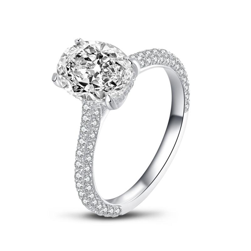 2.50ct Oval Cut Diamond Engagement Ring, 925 Silver, Best seller