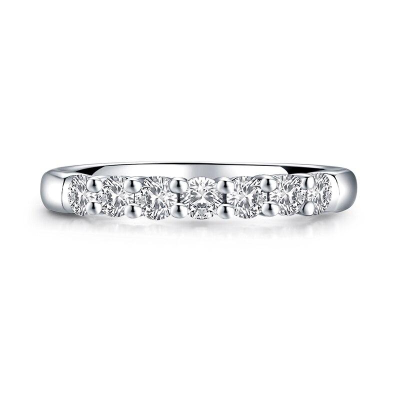 0.70ct Diamond Wedding Band, Half Eternity Ring, 925 Sterling Silver