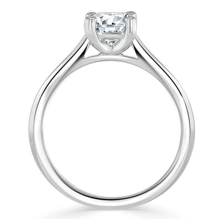 Lab-Diamond Cushion Cut Engagement Ring, Classic Style, Choose Your Stone Size and Metal