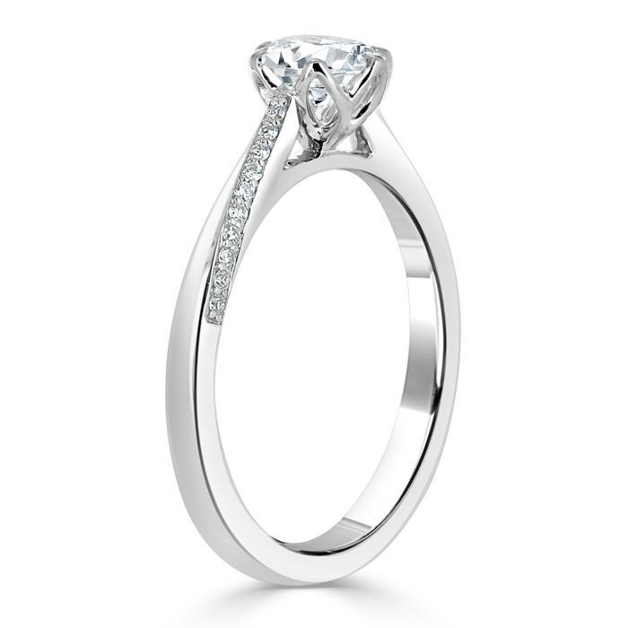 Lab-Diamond Cushion Cut Engagement Ring, Classic Style, Choose Your Stone Size and Metal