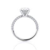 3.00ct Oval Cut Moissanite, Classic Engagement Ring, Available in White Gold or Platinum