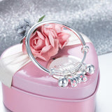 Copy of Solid Pure Sterling Silver Baby Bangle, Knot & Bells Design