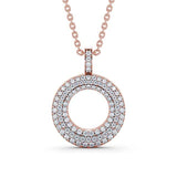 Circle Shaped Pendant 0.75ct