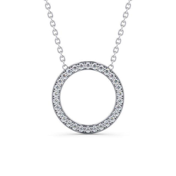 Circle Shaped Pendant 0.40ct