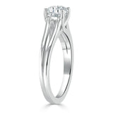 Lab-Diamond Cushion Cut Engagement Ring, Classic Style with Split Shank, Choose Your Stone Size and Metal