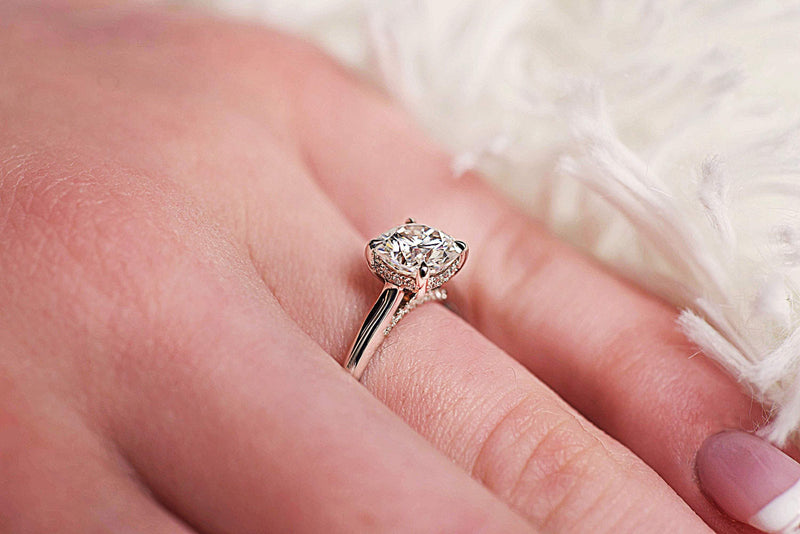 1.50ct Cushion Cut Moissanite, Classic Engagement Ring, Available in White Gold or Platinum