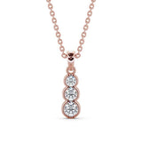 Drop 3 Stone Pendant 0.70ct