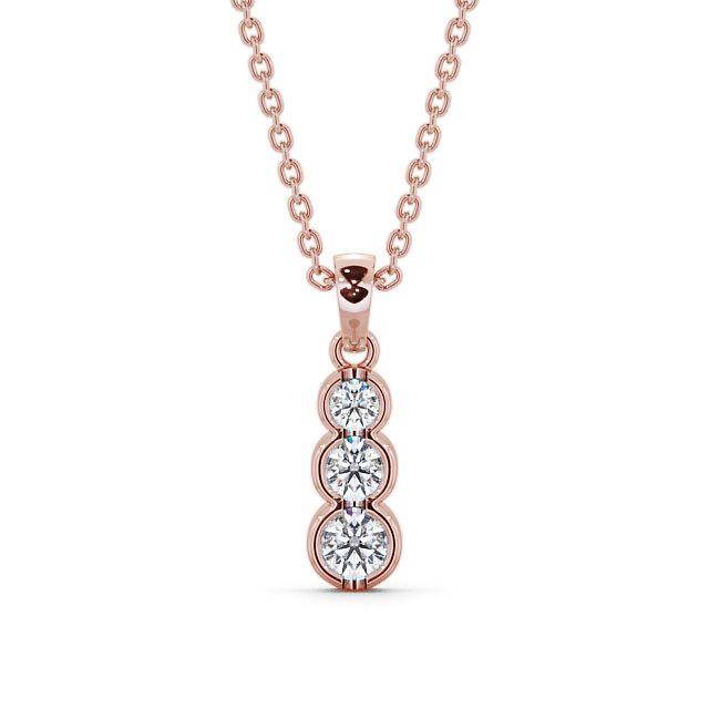 Drop 3 Stone Pendant 0.70ct