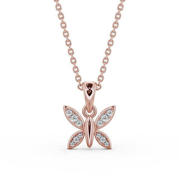 Drop Butterfly Pendant 0.20ct