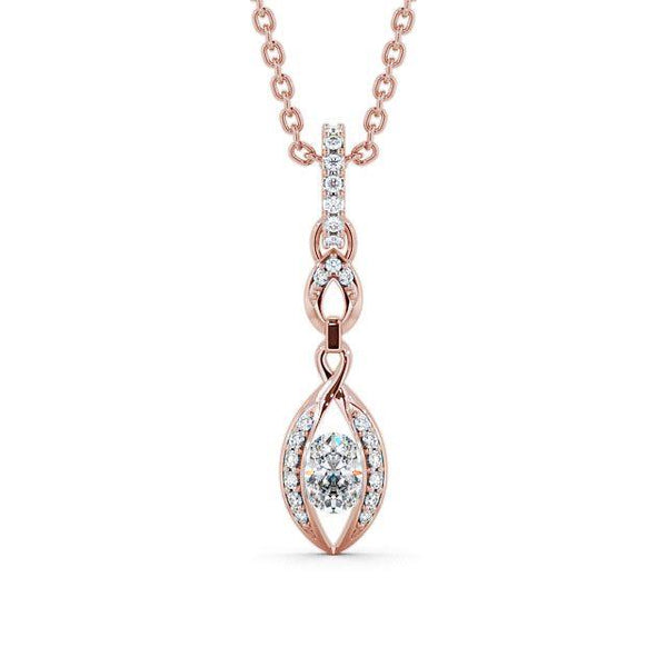 Drop Vintage Style Pendant 0.55ct