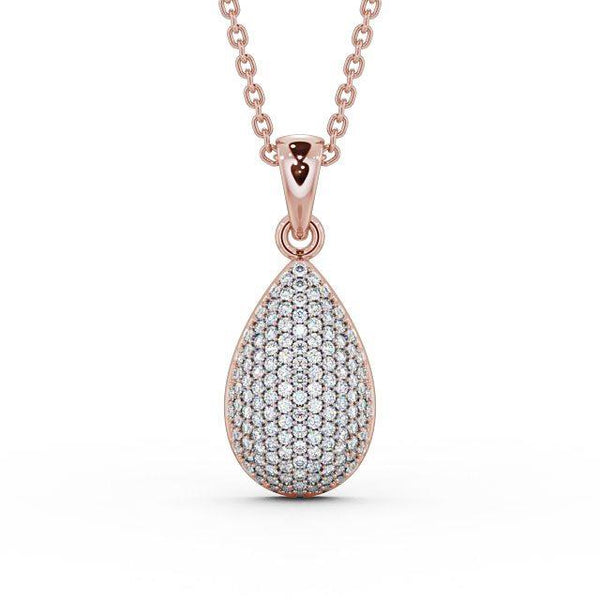 Drop Pavé Set Pendant 0.70ct