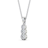Drop 3 Stone Pendant 0.70ct