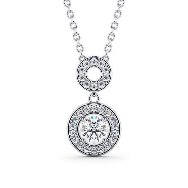 Drop Halo Pendant 0.75ct