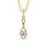 Drop Vintage Style Pendant 0.55ct